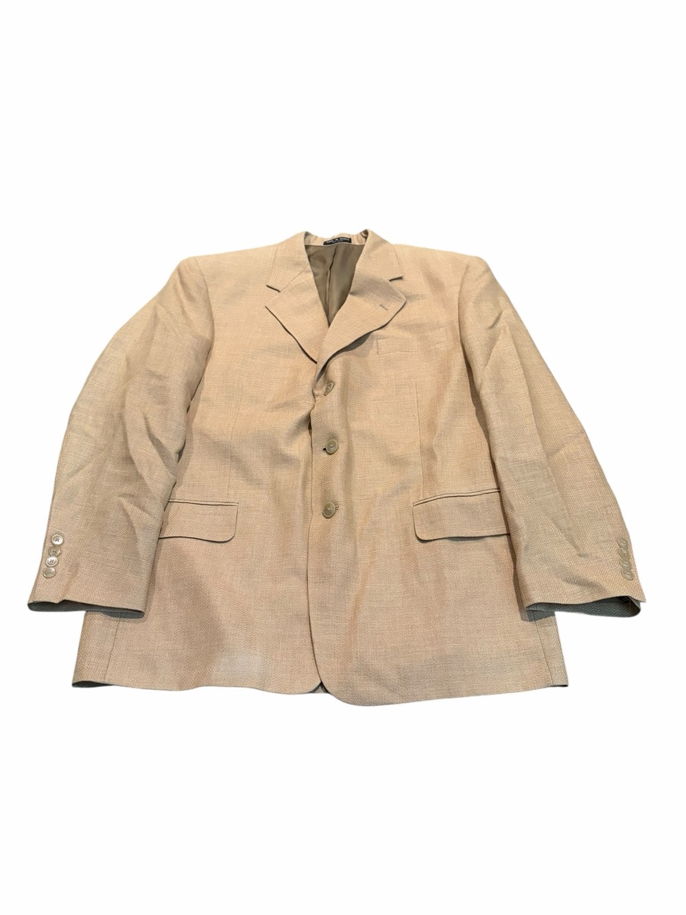 ALFANI vintage linen and wool blend suit coat